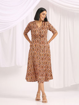Okhai - Raftan Hand Block Printed Kalamkari Dress