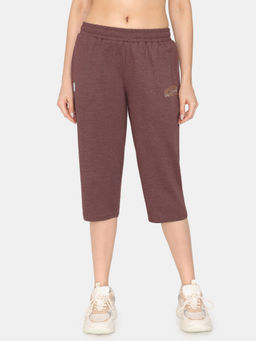 Zivame - Rosaline Zest Easy Movement Capri - Rum Raisin