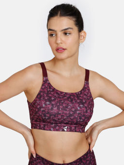 Zivame - Zelocity Quick Dry Sports Bra With Removable Padding - Fig