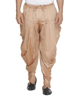 Vastramay - Mens Gold Cotton Blend Dhoti