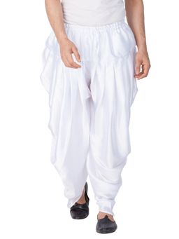 Vastramay - Mens White Cotton Blend Dhoti