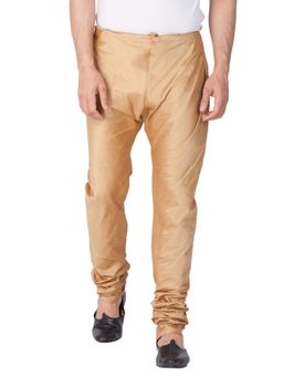 Vastramay - Mens Gold Silk Blend Chudidar