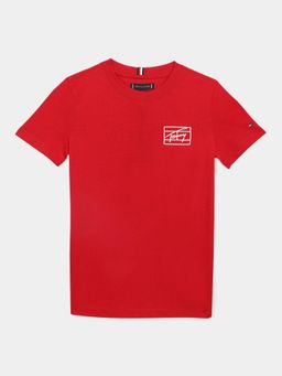Tommy Hilfiger - Boys Red Regular Fit T-Shirt