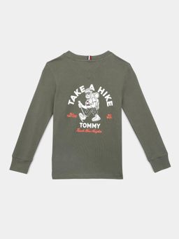 Tommy Hilfiger - Boys Green Graphic Regular Fit T-Shirt