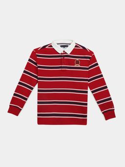 Tommy Hilfiger - Boys Red Regular Fit Polo T-Shirt