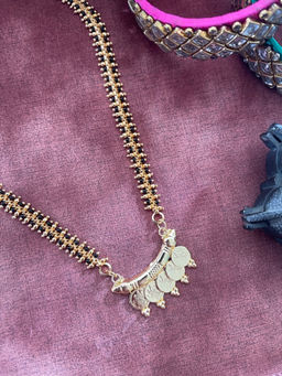 Digital Dress Room - 5 Coin Laxmi Pendant Long Mangalsutra