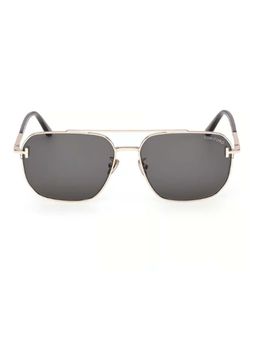 Tom Ford Eyewear - Grey Rose Gold Metal Full Rim Men Sunglasses (Ft1249-K 61 28N) (61)
