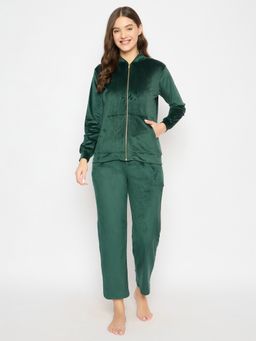 Clovia - Chic Basic Jacket and Pyjama (Set of 2)