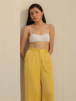 BEYOND - Fern Crop Top White