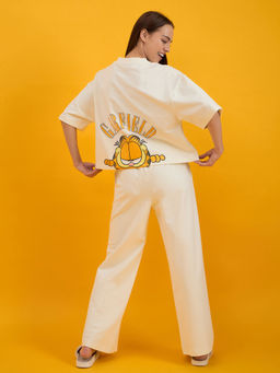 Sweet Dreams - Women Off White Garfield Co-Ord (Set of 2)