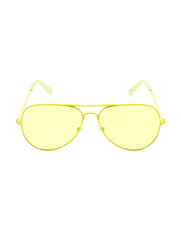 Spiky - Yellow Frame Yellow Lense UV Protected Lens Aviator Sunglasses