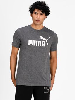 Puma - Essentials Heather Regular Fit Mens Black T-shirt