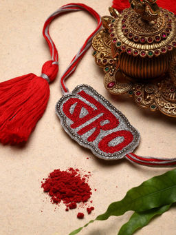 Moedbuille - Red Handcrafted Silk Multi Strand Rakhi
