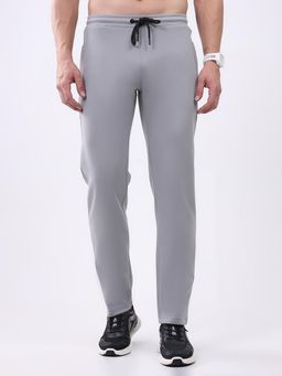 Rock.it - Grey Solid Slim Fit Trackpant