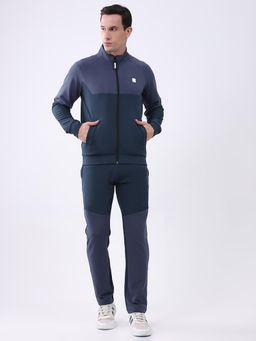 Rock.it - Blue Colorblock Regular Fit Jacket with Trackpant