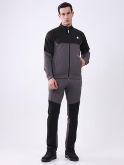 Rock.it - Black Colorblock Regular Fit Jacket with Trackpant
