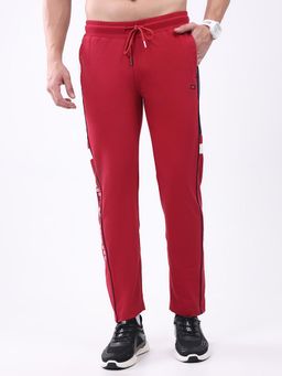 Monte Carlo - Red Solid Regular Fit Trackpant