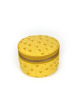 The House Of Ganges - Ostrich Yellow Rogate Vegan Leather Watch Case (S)