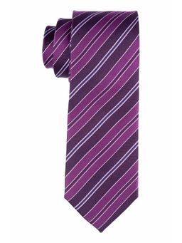 The Tie Hub - Purple Stripes Silk Necktie
