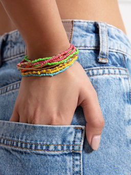 Twenty Dresses by Nykaa Fashion - Pride Wrapped In Beads Bracelets