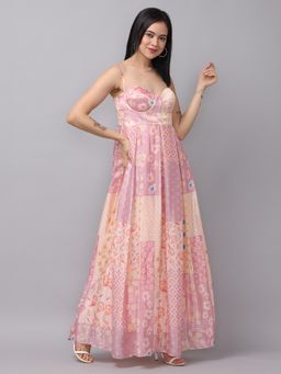 Vastranand - Lavender Sweetheart Neck Dress