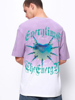 Bewakoof - Men Multi Feel the energy Graphic Printed Oversized T-Shirt