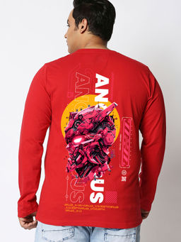 Bewakoof - Men Bold Red Anonymous Graphic Printed T-Shirt