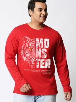 Bewakoof - Men Bold Red Monster Graphic Printed T-Shirt