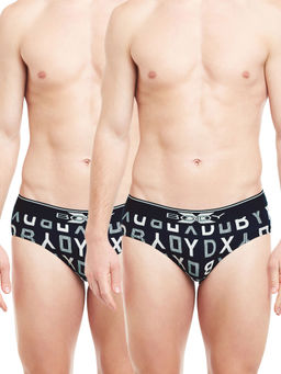 BODYX - Men's Multi-Color Cotton Printed Brief By Body Care (Pack of 2)