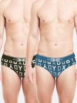 BODYX - Men's Multi-Color BODYX Printed Men's Briefs By Body Care (Pack of 2)
