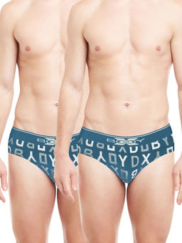 BODYX - Men's Multi-Color Cotton Printed Brief By Body Care (Pack of 2)