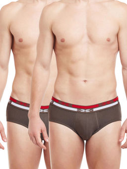 BODYX - Men's Brown Solid Briefs By Body Care (Pack of 2)