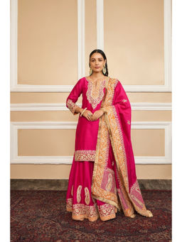Sheetal Batra - Amira - Hotpink Short Kurta with Sharara and Dupatta