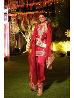 Sheetal Batra - Mehak - Deep Red Short Kurta with Salwar and Dupatta