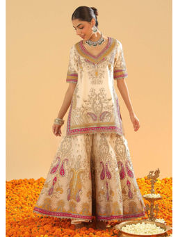Sheetal Batra - Sadiya - Daisy Ivory Short Kurta with Sharara and Dupatta