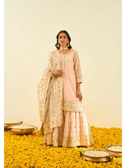 Sheetal Batra - Shabina- Rosepink Short Kurta with Gharara and Dupatta