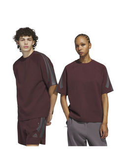 adidas Originals - Unisex Red Basketball Short Sleeve Sweat T-Shirt