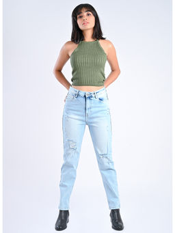 FREAKINS - Light Blue Mom Fit Jeans