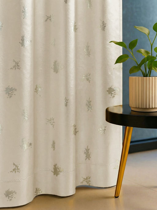 Urban Space 100% Blackout Foil Curtains, Window, Crackle Beige
