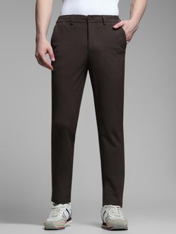 Jack & Jones - Brown Polyester Slim Fit Trouser