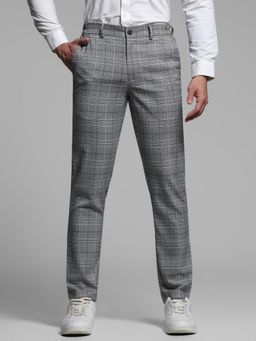 Jack & Jones - Grey Polyester Slim Fit Trouser