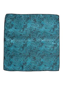 The Tie Hub - Paisley Aqua Blue Microfiber Pocket Square