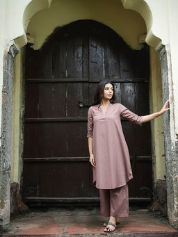 JITI - Tanvi Purple Kurta with Palazzo (Set of 2)