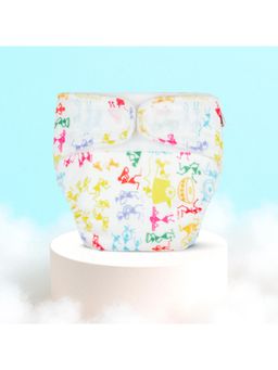 Superbottoms - Newborn UNO Reusable Cloth Diaper (0-3 Months) - White Warli