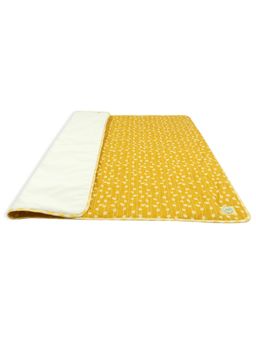TIDY SLEEP - Waterproof Multipurpose Splash Messy Baby Mat for Playtime, Golden Petals