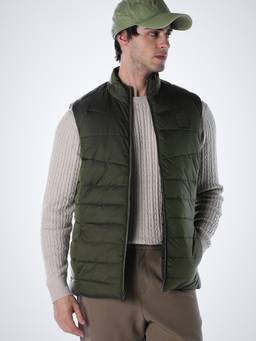 Jack & Jones - Men Green Puffer Vest Jacket