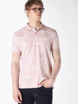 Jack & Jones - Men Printed Cotton Polo T-Shirt