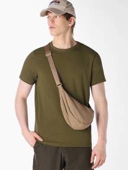 Jack & Jones - Men Dark Olive Crew Neck T-Shirt