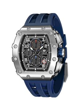 Tsar Bomba - Silver Elemental Luxury Chronograph Skeleton Rectangular Dial Watch-Tb8204Q-34 (Medium)