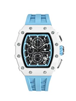 Tsar Bomba - White Elemental Luxury Chronograph Skeleton Rectangular Dial Watch-Tb8204Qa-02 (Medium)